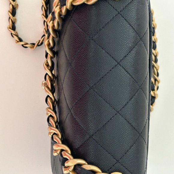 CHANEL SMALL FASHION THERAPY FLAP BAG IN BLACK CAVIAR WITH GHW - Picture 5 of 16